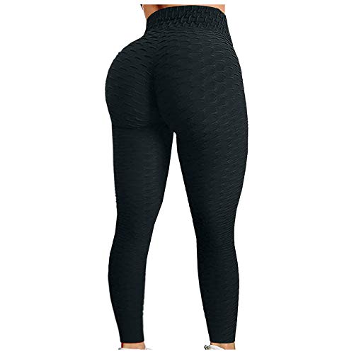 Faynore Women\'s High Waist Yoga faynore Butt Pants – Tummy Lift Control Textured